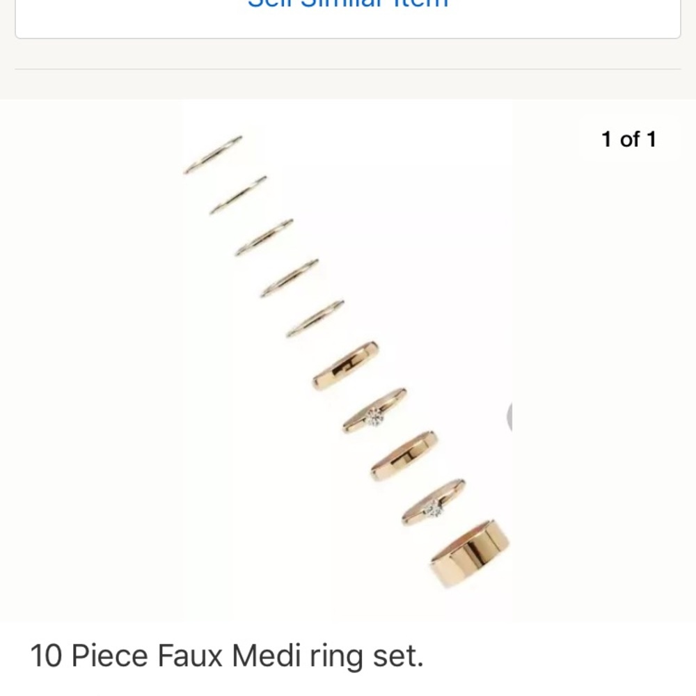 10 Piece Faux Medi ring set.